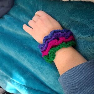 Colorful Crochet Scrunchies Set